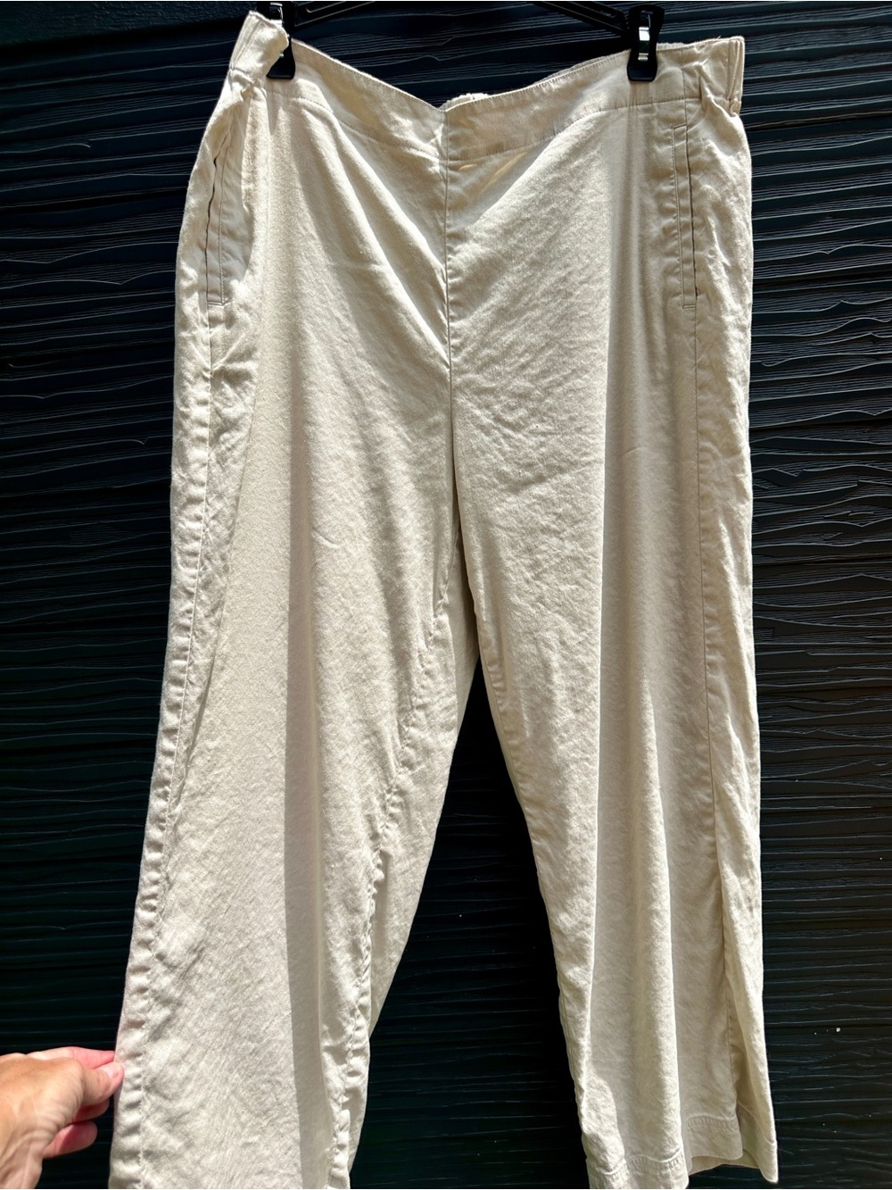 J. Jill Cream Pants Linen stretch